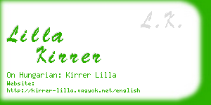 lilla kirrer business card